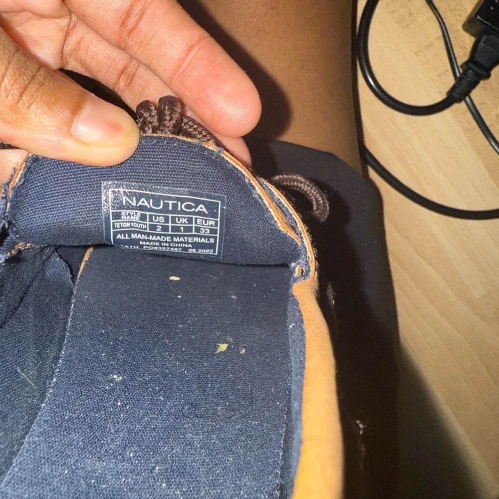 Nautica Brown and Cream Boat Shoes - Picture 3 of 4